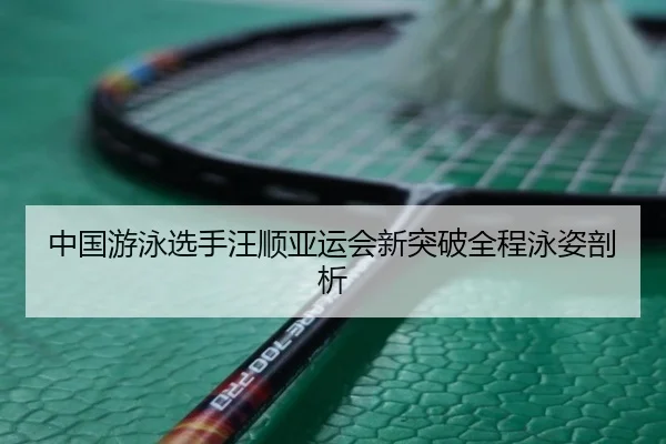 中国游泳选手汪顺亚运会新突破全程泳姿剖析
